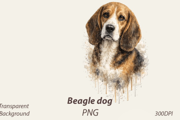 Download Watercolour Beagle Dog Png - Beagle dog Collection