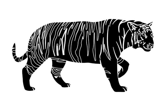 Download Tiger Vector Design Solid Color - Tiger vector Collection