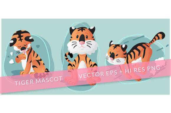 Download Little Tiger Vector Illustration - Tiger vector Collection