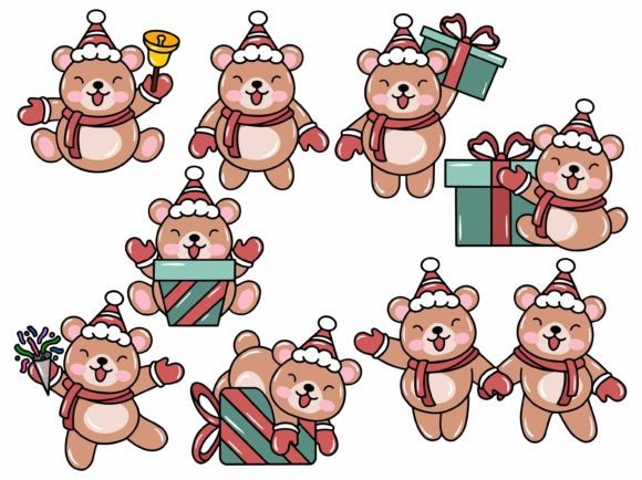 Download Christmas Day Bear Illustration - Christmas Collection