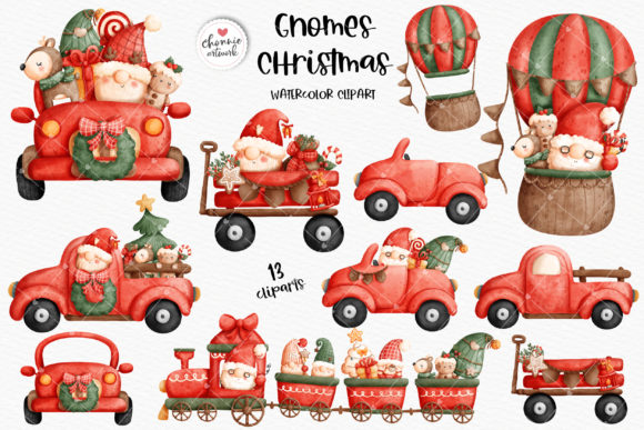 Download Christmas Gnome Car Clipart, Balloon - Christmas Collection