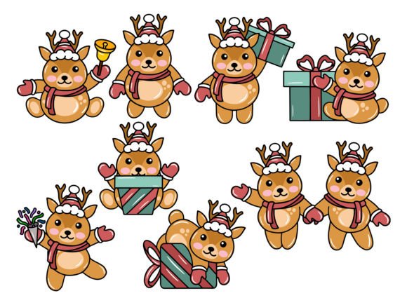 Download Deer Cartoon for Christmas Day - Christmas Collection
