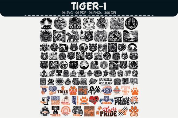 Download Tiger Vector Clipart – 96 Designs - Tiger vector Collection
