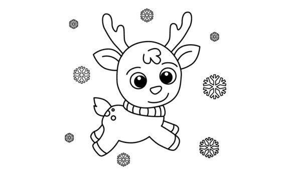 Download Funny Deer Cartoon Vector Coloring Page - Cartoon vector Collection